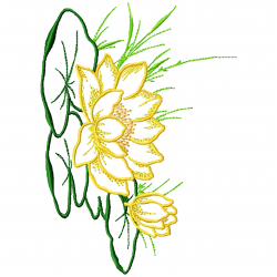 Flowers And Tree Embroidery Design 9